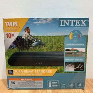 Intex Twin 10in Standard Dura-Beam Airbed Mattress, Pump Not Included NEW (17D)